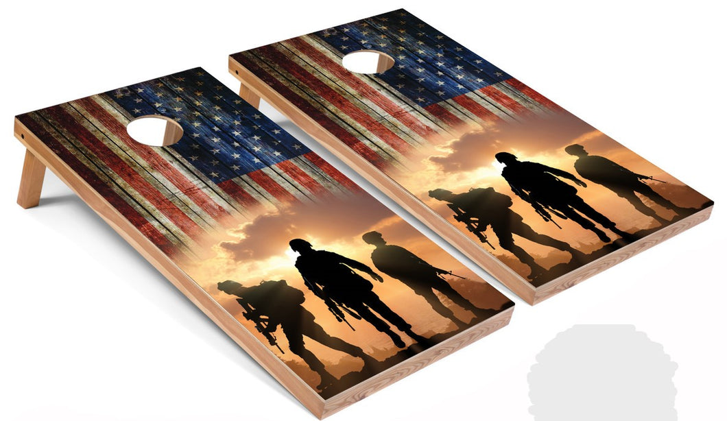 American flag/soldiers set