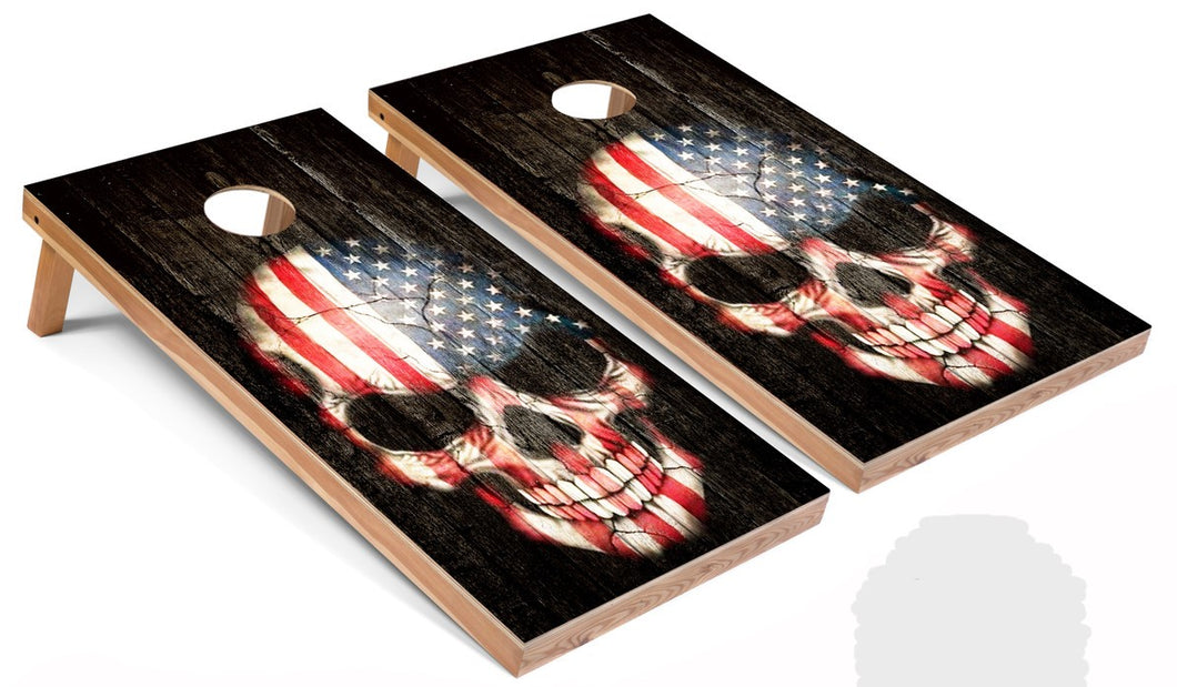 American flag skull set